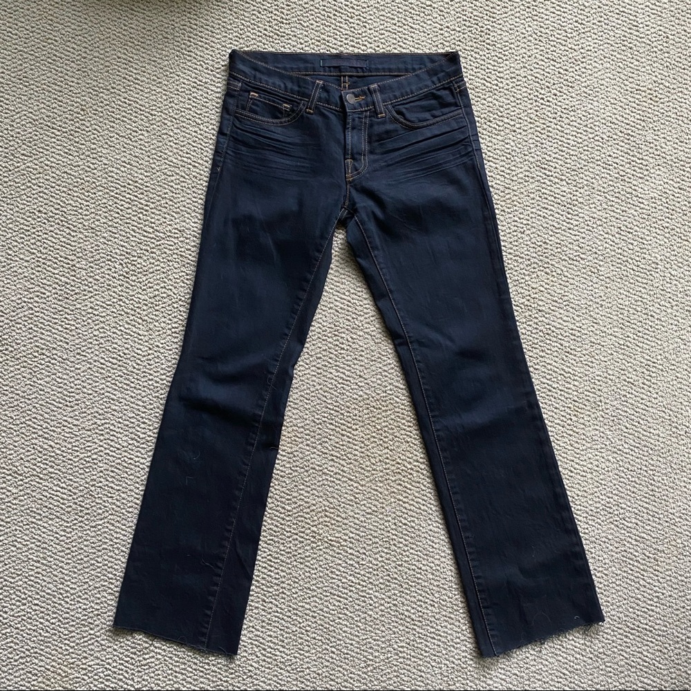 J Brand raw edge boot cut jeans